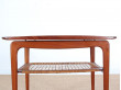 Scandinavian occasional table in Rio rosewood, designed by Johannes Andersen