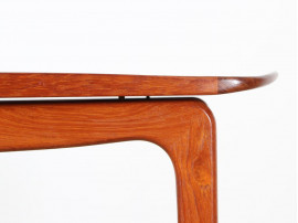 Scandinavian occasional table in Rio rosewood, designed by Johannes Andersen