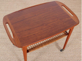 Scandinavian occasional table in Rio rosewood, designed by Johannes Andersen