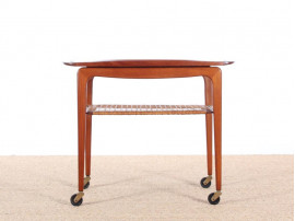 Scandinavian occasional table in Rio rosewood, designed by Johannes Andersen