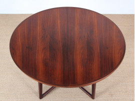 Danish mid-century modern dining table in Rio rosewood