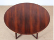 Danish mid-century modern dining table in Rio rosewood