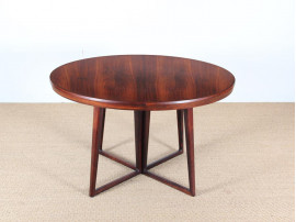 Danish mid-century modern dining table in Rio rosewood