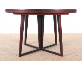 Danish mid-century modern dining table in Rio rosewood