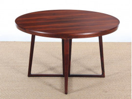 Danish mid-century modern dining table in Rio rosewood