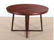 Danish mid-century modern dining table in Rio rosewood