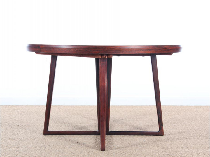 Danish mid-century modern dining table in Rio rosewood