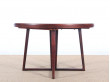 Danish mid-century modern dining table in Rio rosewood