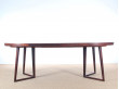 Danish mid-century modern dining table in Rio rosewood