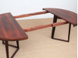 Danish mid-century modern dining table in Rio rosewood