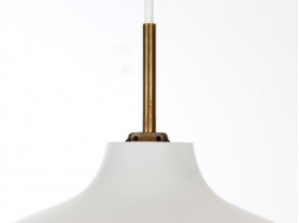 Danish mid-century modern pendant light in opal model Wohlert 40 cm