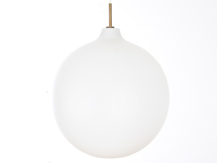 Danish mid-century modern pendant light in opal model Wohlert 40 cm