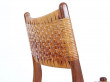 Danish mid-century set of 4 dining chairs in teak and cane, Aksel Bender Madsen style