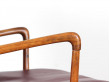 Danish mid-century modern pair of PJ149 colonial chairs in Rio rosewood