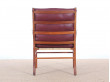 Danish mid-century modern pair of PJ149 colonial chairs in Rio rosewood