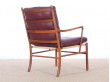 Danish mid-century modern pair of PJ149 colonial chairs in Rio rosewood