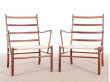 Danish mid-century modern pair of PJ149 colonial chairs in Rio rosewood