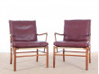 Danish mid-century modern pair of PJ149 colonial chairs in Rio rosewood