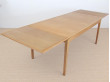 Danish mid-century modern extendable dining table in oak by Kai Winding