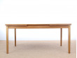 Danish mid-century modern extendable dining table in oak by Kai Winding