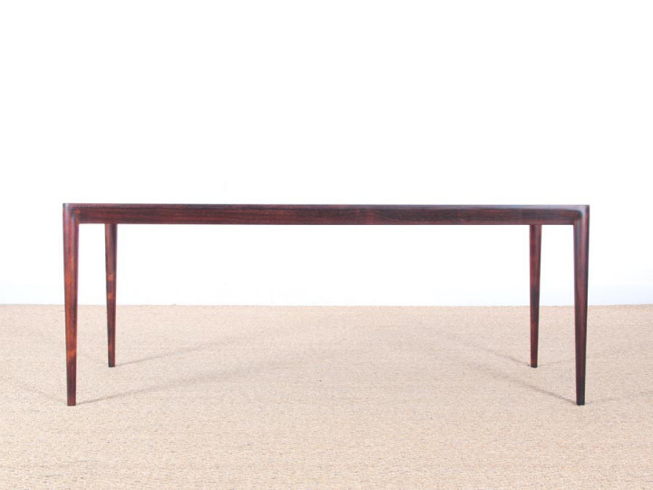 Danish mid-century modern coffee table in Rio rosewood