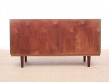 Danish mid-century modern small side board in Rio rosewood