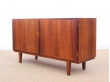 Danish mid-century modern small side board in Rio rosewood