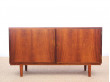 Danish mid-century modern small side board in Rio rosewood