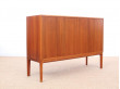 Danish mid-century modern small side board in teak by Bertil Fridhagen