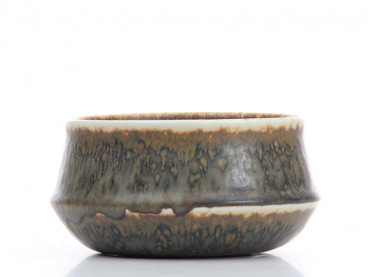 Rorstrand Round Bowl, Brown/Tan Mottled Glaze