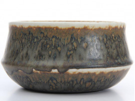 Rorstrand Round Bowl, Brown/Tan Mottled Glaze