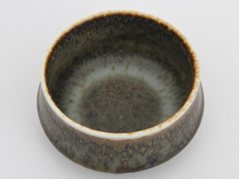 Rorstrand Round Bowl, Brown/Tan Mottled Glaze