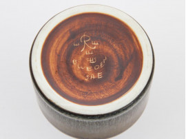 Rorstrand SAE Brown/Bluegrey Glaze Cabinet Vase