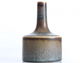 Rorstrand SAE Brown/Bluegrey Glaze Cabinet Vase