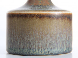 Rorstrand SAE Brown/Bluegrey Glaze Cabinet Vase