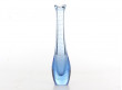 Tall Blue Controlled Bubble Vase