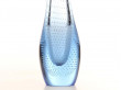 Tall Blue Controlled Bubble Vase