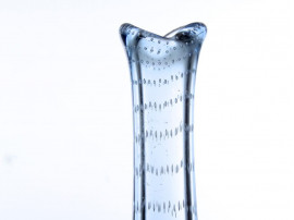 Tall Blue Controlled Bubble Vase
