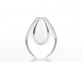 Orrefors Clear Glass Teardrop Vase