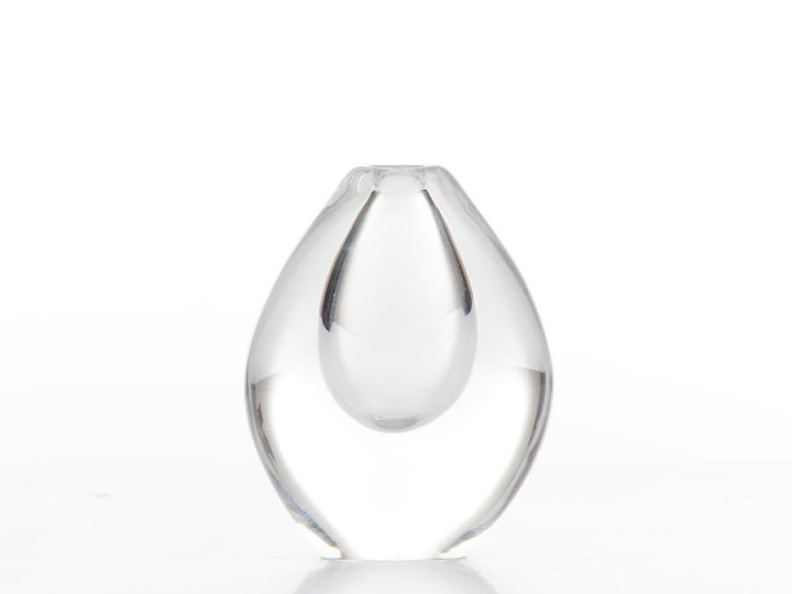 Orrefors Clear Glass Teardrop Vase