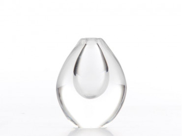 Orrefors Clear Glass Teardrop Vase
