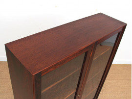 Mid-Century Modern Danish vitrine bookcase in Rio rosewood