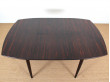 Table scandinave carrée en palissandre de Rio 4/10 pers