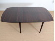 Table scandinave carrée en palissandre de Rio 4/10 pers