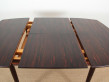 Table scandinave carrée en palissandre de Rio 4/10 pers