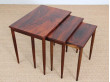 Mid-Century Modern Danish nesting tables in Rio rosewood