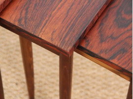 Mid-Century Modern Danish nesting tables in Rio rosewood