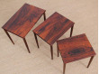 Mid-Century Modern Danish nesting tables in Rio rosewood