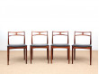 Mid-Century Modern Danish  set  of 4 dining chairs in Rio rosewood  by Johannes Andersen