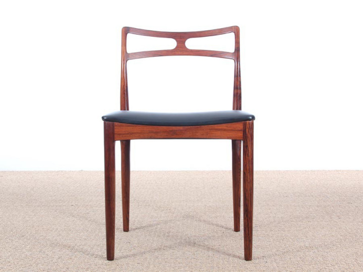 Mid-Century Modern Danish  set  of 4 dining chairs in Rio rosewood  by Johannes Andersen